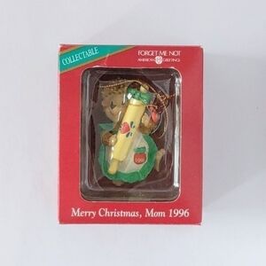 2 For $25 | VTG Christmas Ornament American Greetings Merry Christmas Mom, 1996